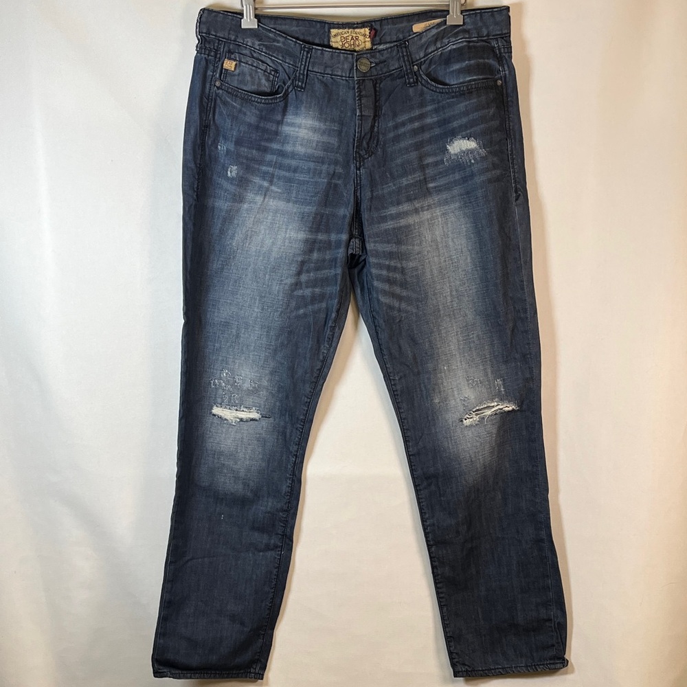 Dear John Jesse Boyfriend Jeans Womens 31 Distressed Tapered Denim
